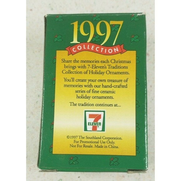 7 Eleven Citgo 1997 Traditions Christmas Ornament  SANTA'S HELPER Teddy Bear NIB - Picture 4 of 10